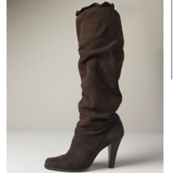 Michael Kors Olivia Chocolate Boots Size 7 - Picture 3 of 5